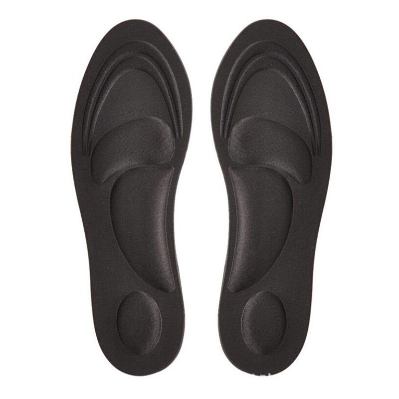 4D Memory Foam Orthopedic Insoles For Shoes Women Men Flat Feet Arch Support Massage Plantar Fasciitis Sports Pad Black