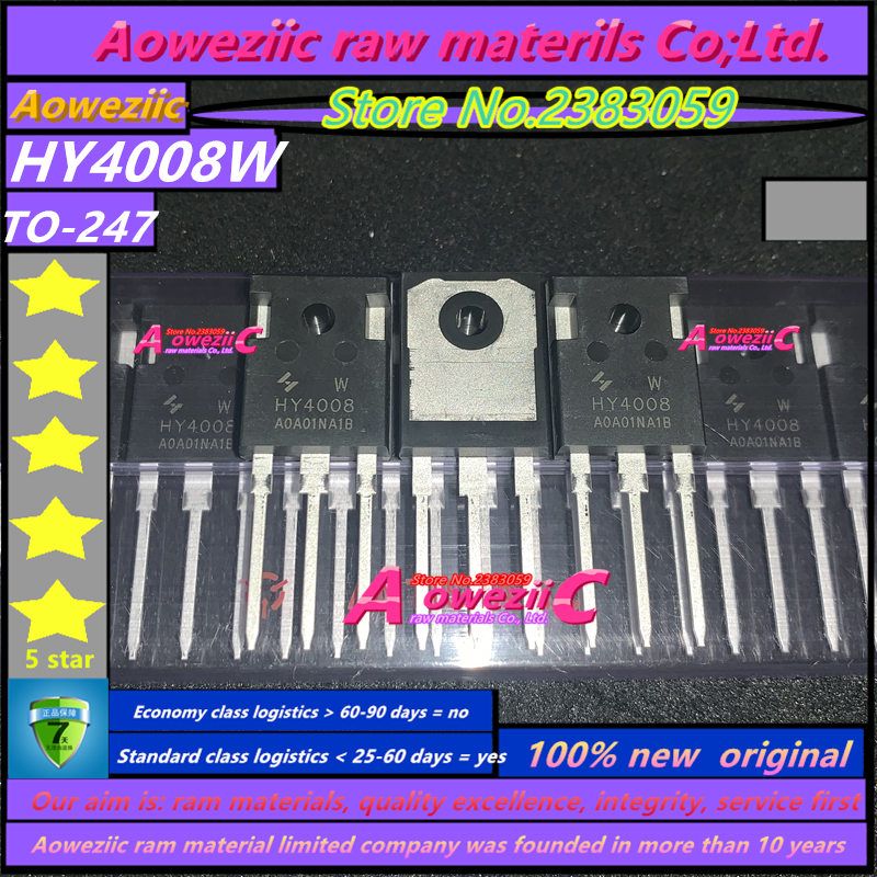 Aoweziic  2020+ 10PCS - 20 PCS - 50 PCS - 100 PCS  100% New Original HY4008 HY4008W  TO-247 MOSFET  Inverter Ultra Chip 80V 200A