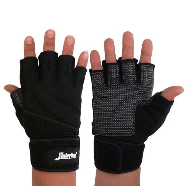 Motorcycle Full Finger Weightlifting Fitness Black M