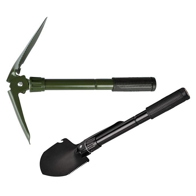 MT Multi-Function Shovel Collapsible Multi-Purpose Engineering Shovel Small-black-S
