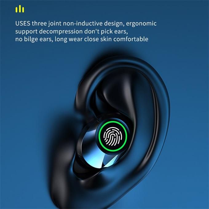 BQ40 Black Wireless Fashion Headphones LED Display Touch