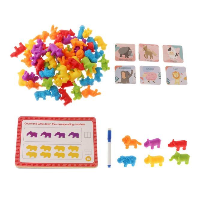 Counting Games Item Shape Educational Early Small Animals Theme