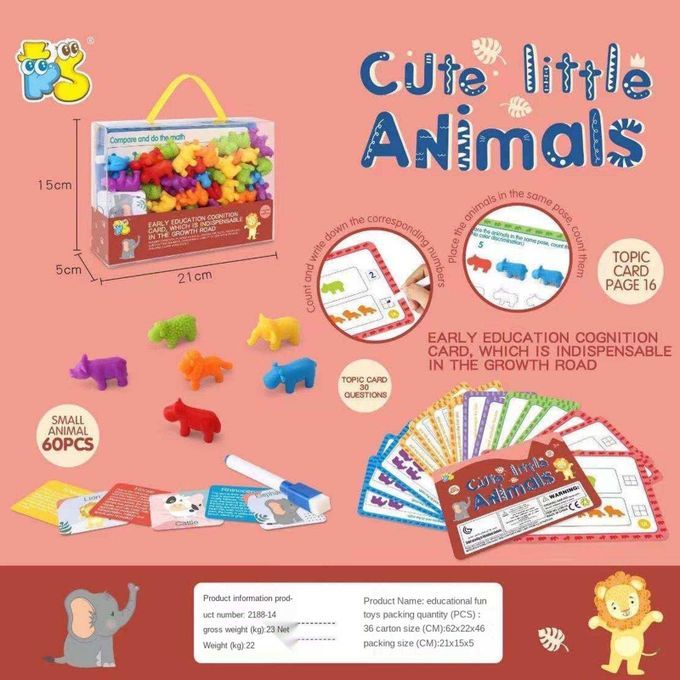 Counting Games Item Shape Educational Early Small Animals Theme