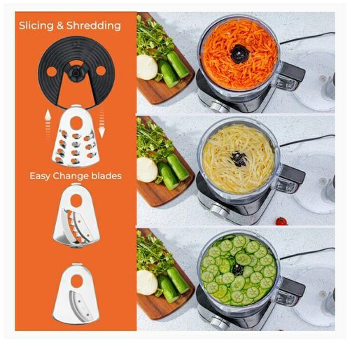 Compact 10-in-1 Food Processor Blender, 800W