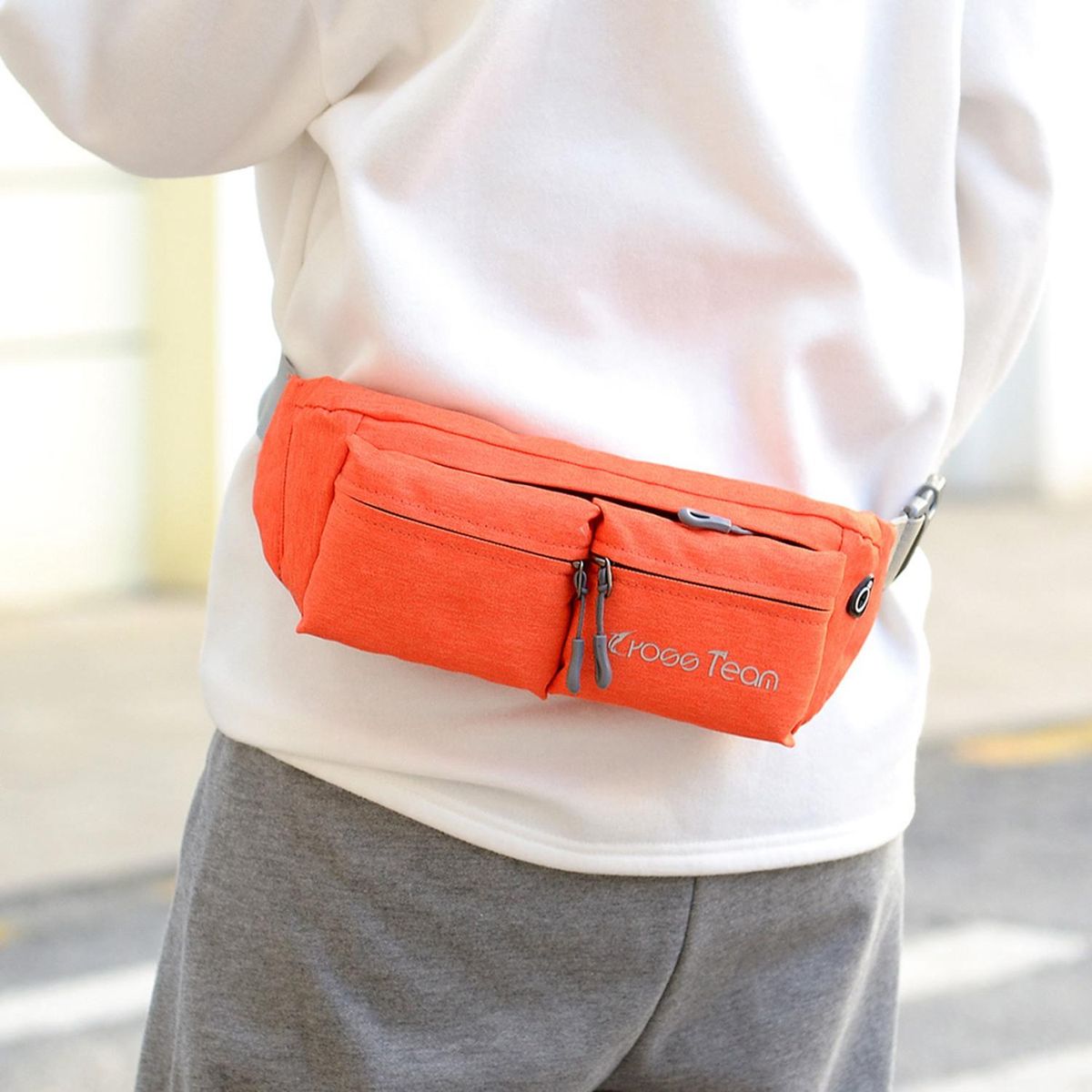Free knight Running Bag Camping Climbing Hiking Riding Travel Daily Waist Bag Waterproof Pack Money Belt Sport Entertainment Bag,Orange