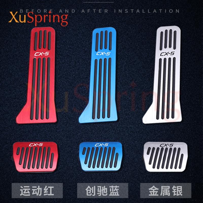 Car Refit Accelerator Footrest Pedals For 2013-2023 Mazda CX-5 CX5 KF KE RHD LHD Gas Plate Clutch Throttle Brake Treadle Styling