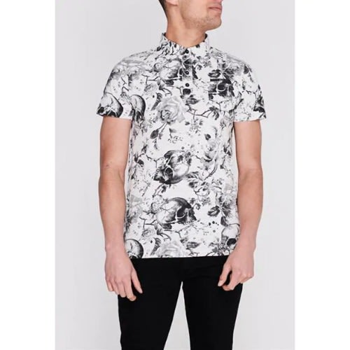 Printed Polo Shirt Ecru