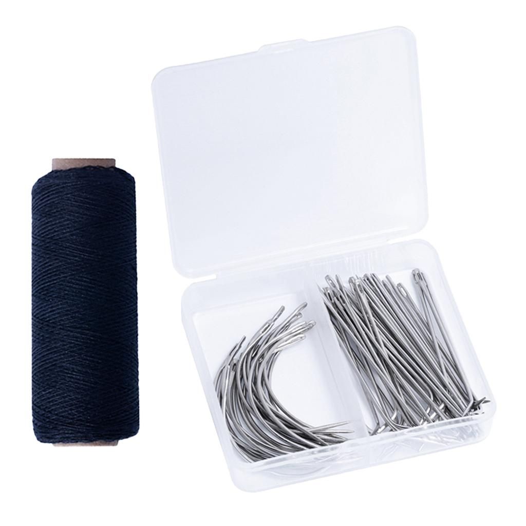 72 Pieces Wig Making Pins Needles Set - Wig T Pins And C Curved