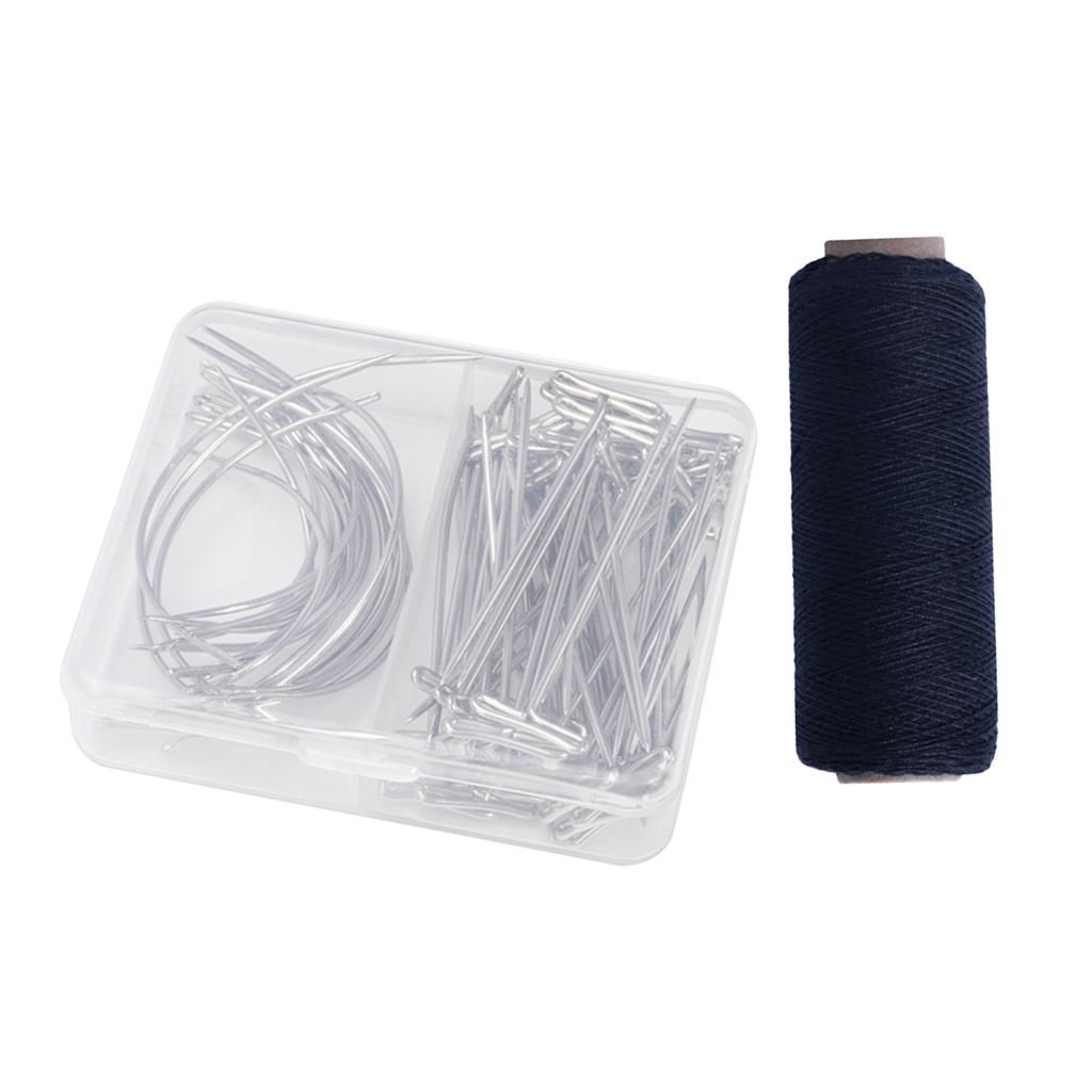 72 Pieces Wig Making Pins Needles Set - Wig T Pins And C Curved
