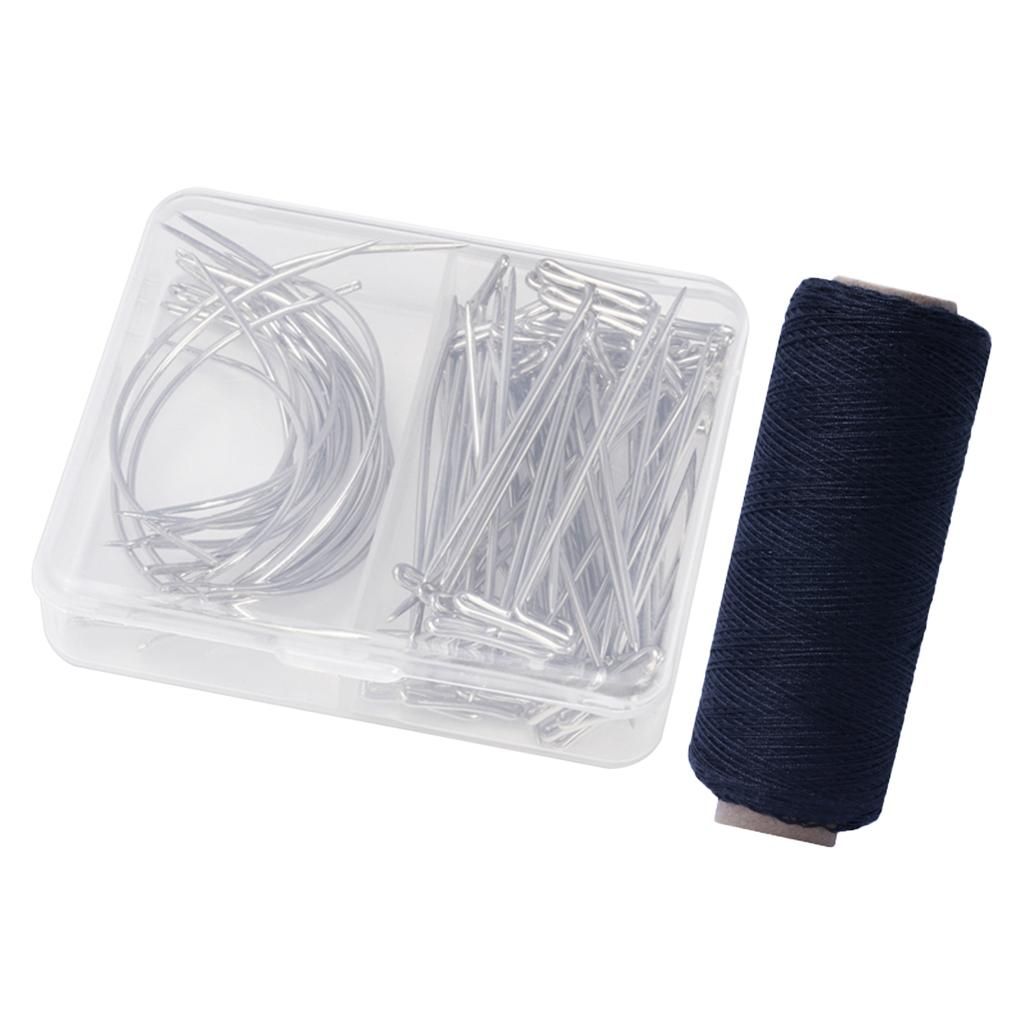 72 Pieces Wig Making Pins Needles Set - Wig T Pins And C Curved