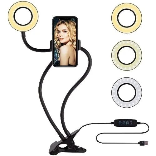Professional Live Stream Ring Light & Phone Holder