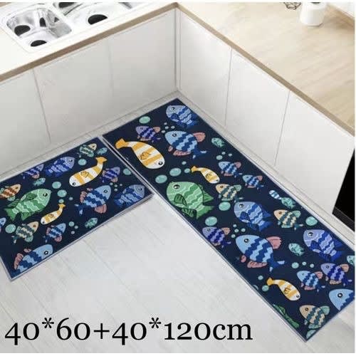 2 Pcs Of Anti-slip Kitchen Floor Rug - 40*60+40*120cm