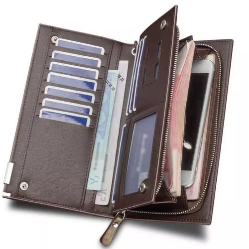 Business Men's PU Leather Long Wallet.