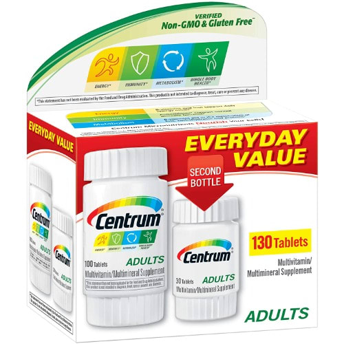 Centrum Adult Multivitamin/multimineral Supplement  Zinc And B Vitamins X130 tablets