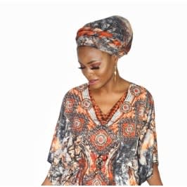 Boubou V-Neck & Waist Drawstring Dress For Women