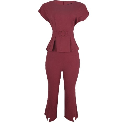 Two-piece Female Micro-flared Pants  And Bat Sleeve Shirt