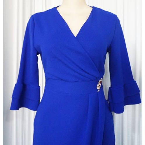 Ladies V-neck Sleeve Dress