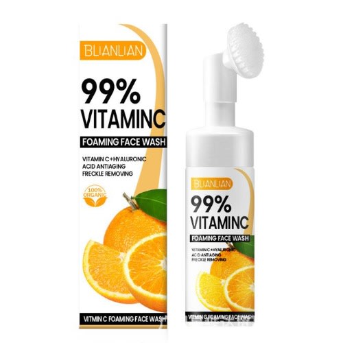 Vitamin C Facial Cleanser With Exfoliating Brush Scrub-150ml