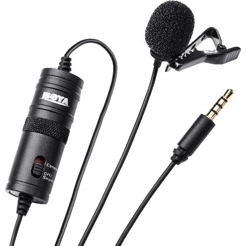 Boya 2way Mic By-m1 Clip-on Microphone - Black