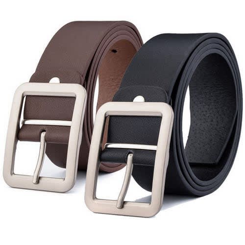 Leather Belt - Black And Brown