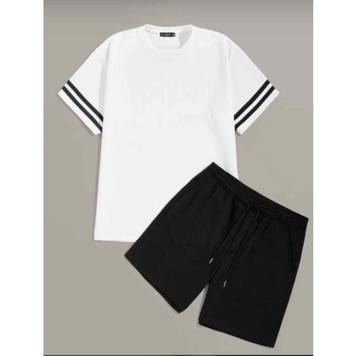 White Top And Black Short