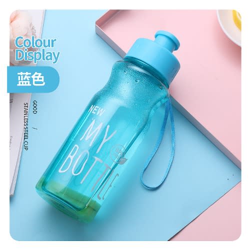 Portable Plastic Water Bottle - Blue