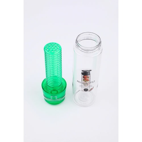 Fresh Bottle With Fruit Piston And Locking Lid - 0.8l - Green