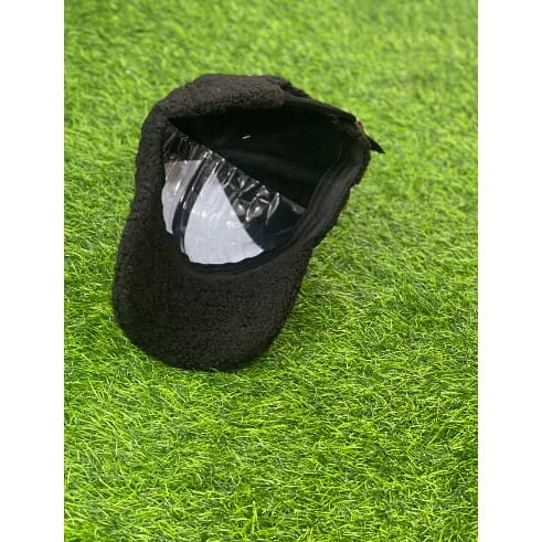 Men’s Fur Baseball Cap - Black
