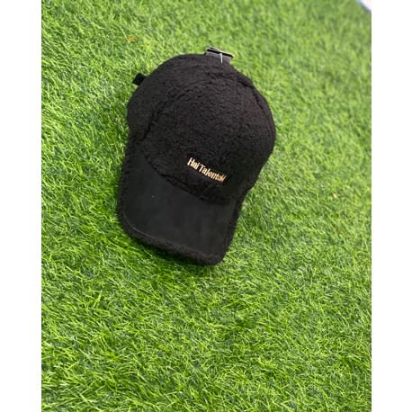 Men’s Fur Baseball Cap - Black