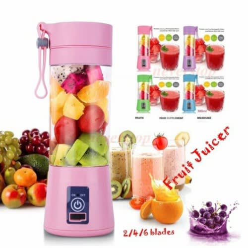 Mini Portable Smoothie Blender Usb Juicer Cup Fruit Mixing Machine 4-blades