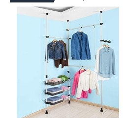 Telescopic Wardrobe Organiser - Hanging Rail -Clothes Rack - Storage Shelving