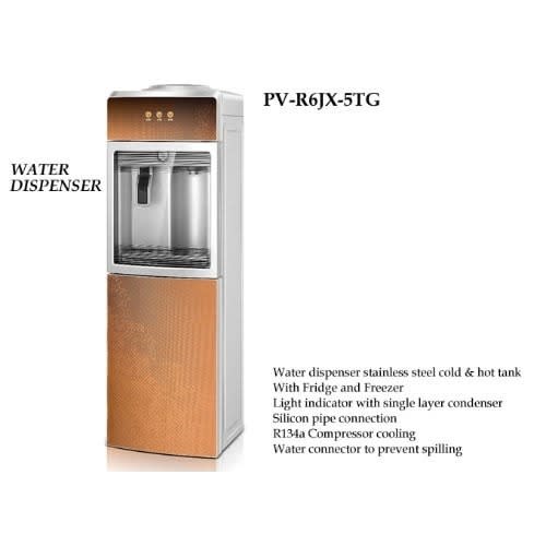 Water Dispenser Hot & Cold With Mini Freezer And Fridge Pv-r6jx-5tg