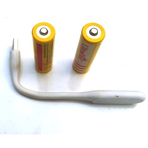 Ultra Fire Rechargeable Li-ion Battery - 3.7v -18650 With USB LED Light -2Pieces