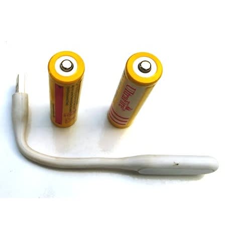 Ultra Fire Rechargeable Li-ion Battery - 3.7v -18650 With USB LED Light -2Pieces