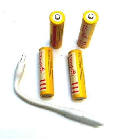 Ultra Fire Rechargeable Li-ion Battery - 3.7v -18650 With USB LED Light -4Pieces
