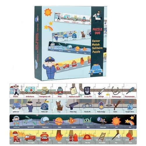 Kids Montessori Cognitive Matching Puzzle - Career Solitaire