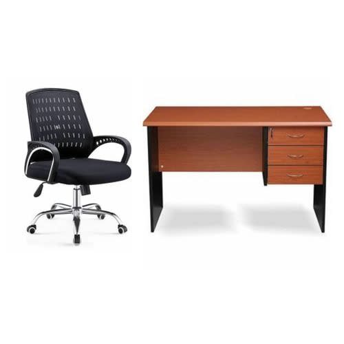 A Set Of Office Table- 1.2meters With Office Swivel Chair