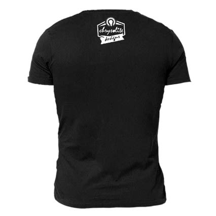 Fearless Print Round Neck T-shirt - Black