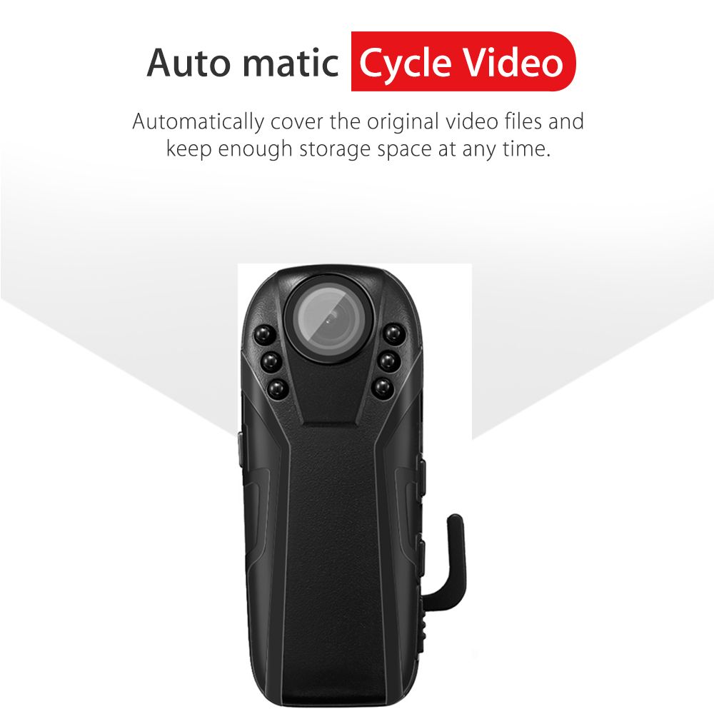 HD 1080P Camera Infrared Night Vision Security Motion Detection Wide Angle Support 256G Webcam BodyCam Police Camera Mini Webcam