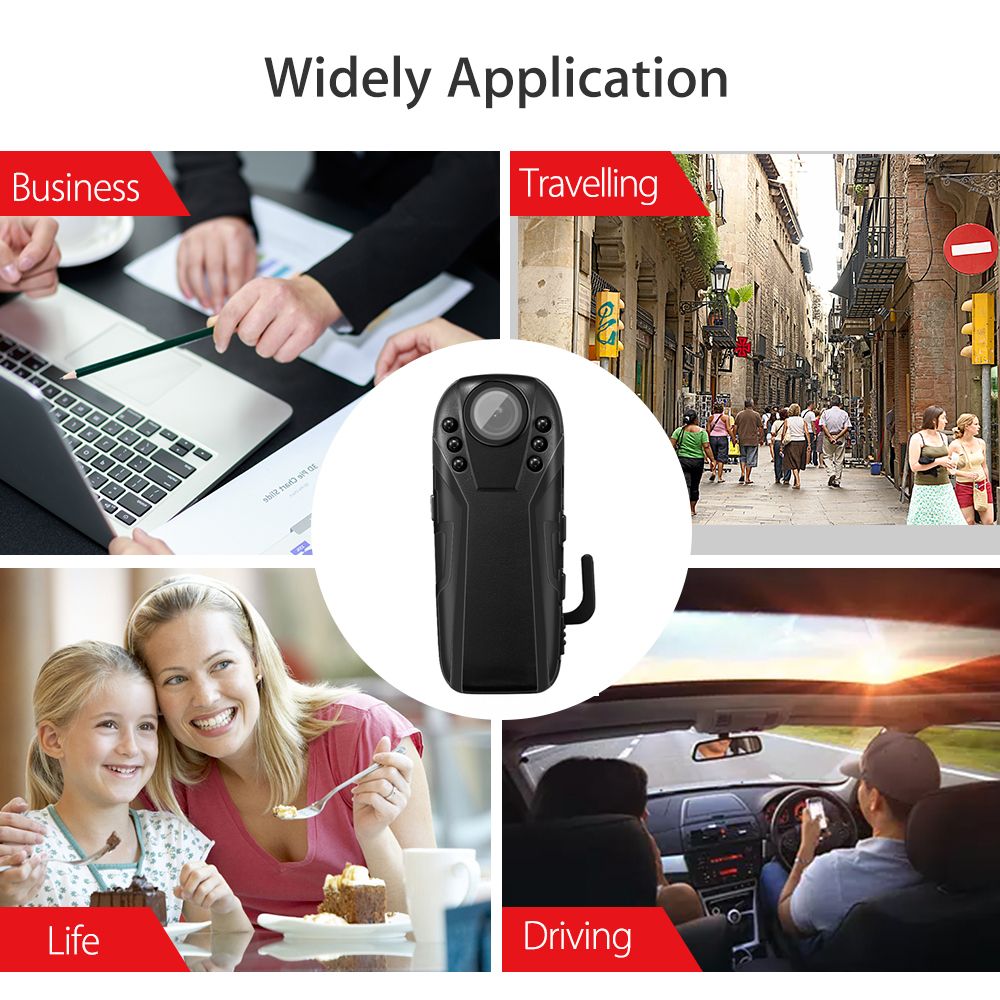HD 1080P Camera Infrared Night Vision Security Motion Detection Wide Angle Support 256G Webcam BodyCam Police Camera Mini Webcam