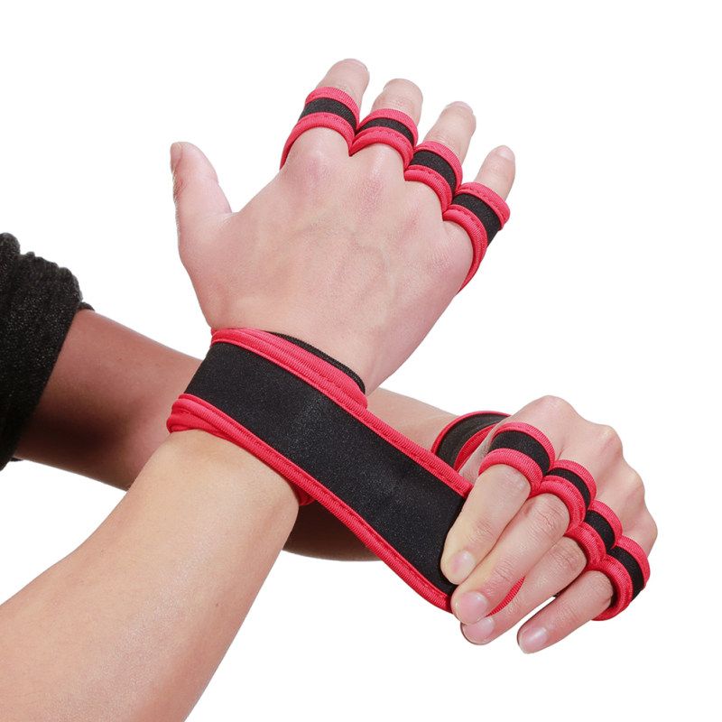 2Pcs Unisex Nonslip Weight Lift Fitness Training Hand-Black