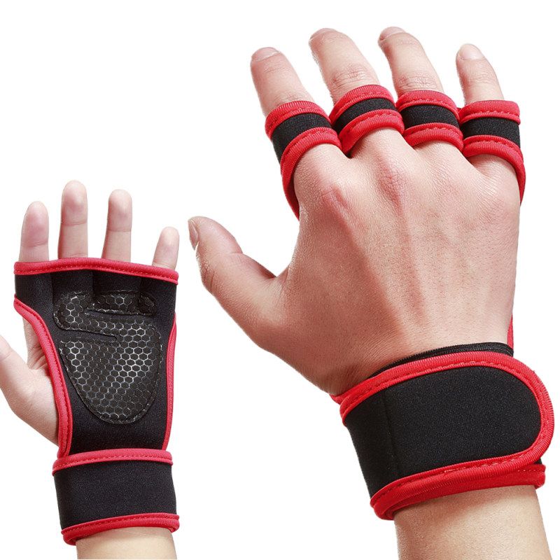 2Pcs Unisex Nonslip Weight Lift Fitness Training Hand-Black