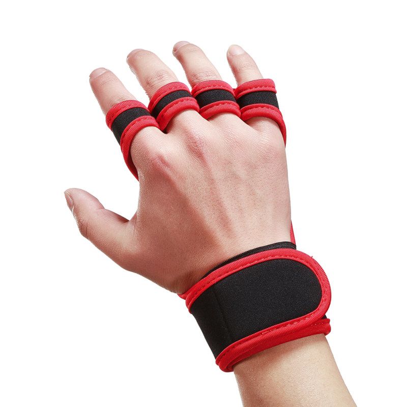 2Pcs Unisex Nonslip Weight Lift Fitness Training Hand-Black