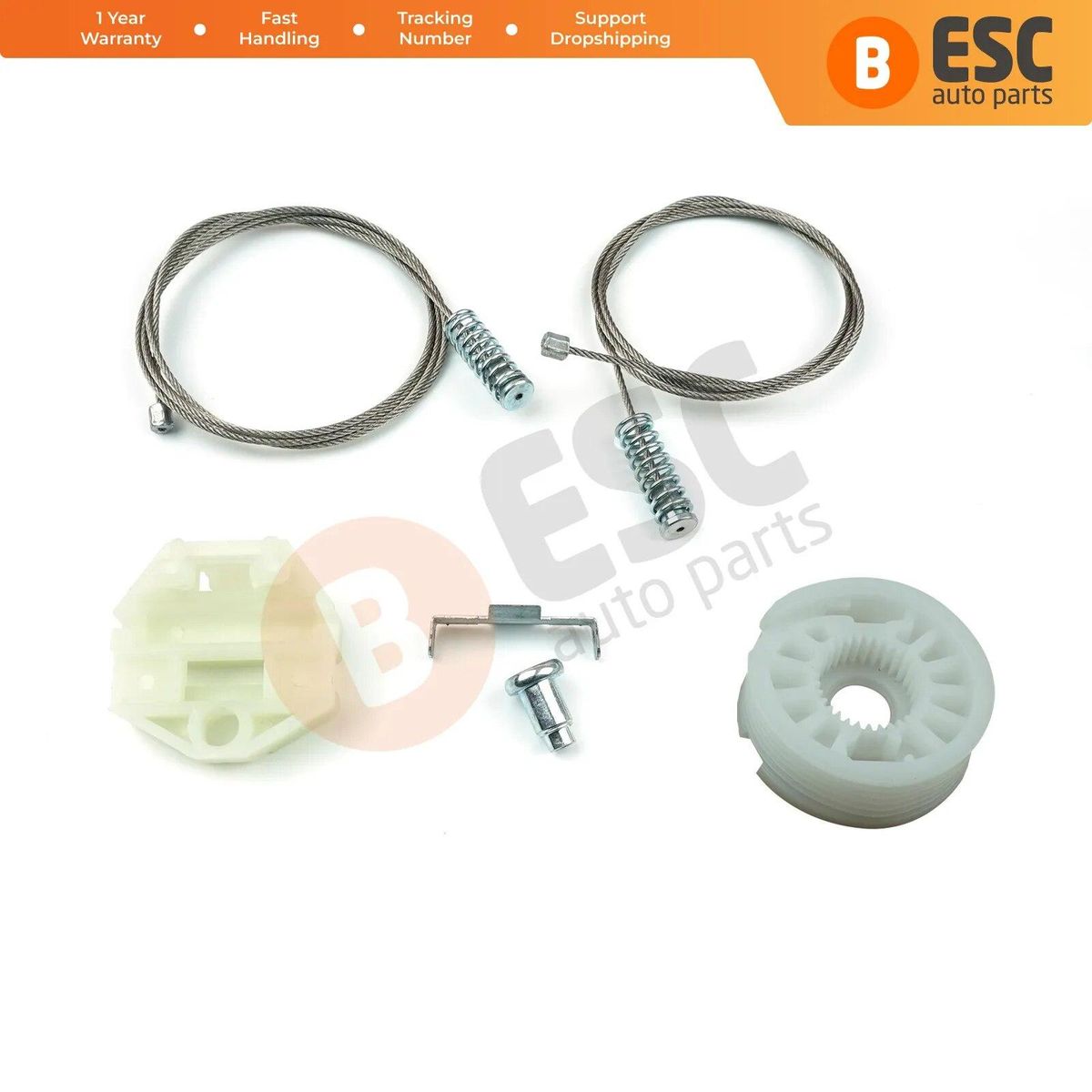 ESC Auto Parts EWR77 Electrical Power Window Regulator Repair Kit Rear Left or Right Door for Mercedes W/S 210 1995-2003
