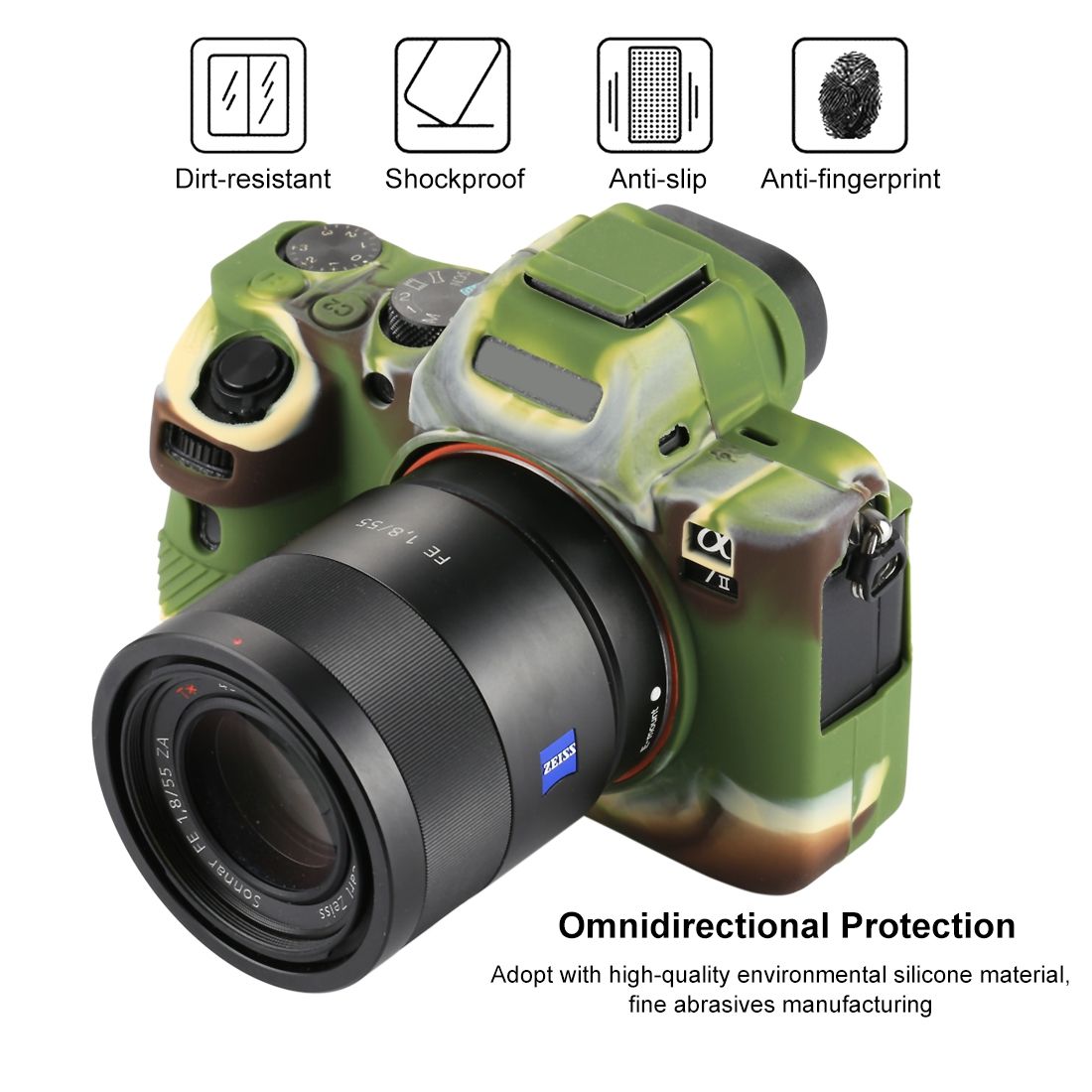 PULUZ Soft Silicone Protective Case For Sony ILCE-7MII / 7SMII / 7RMII ()