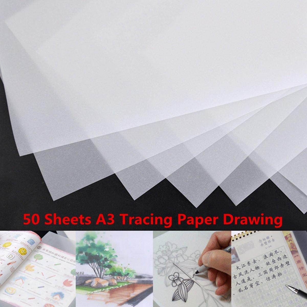 200 Sheets 112gsm A3 Tracing Paper Translucent Craft Drawing Copying Calligraphy