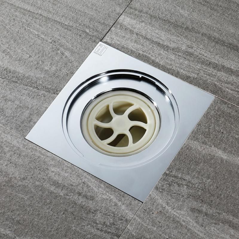 HIDEEP Copper Shower Toilet Floor Drain 15X15cm Water