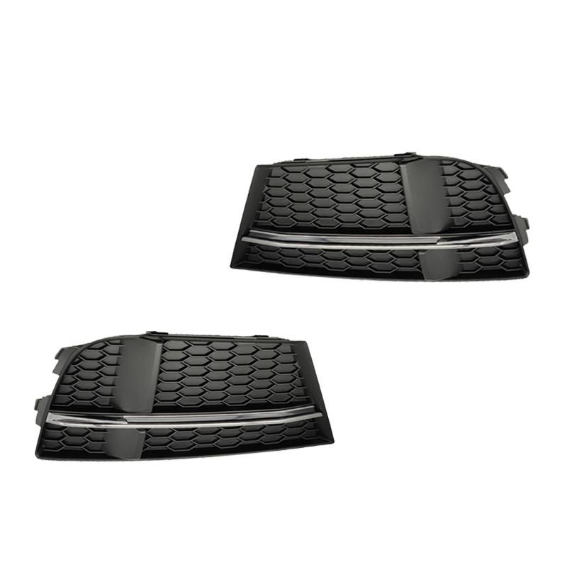 1 pair Frontper Fog Light Lamp Grille For Audi A3 S Line S3 2017 2018 2019 2020 Cover Honeycomb Mesh Style Car Accessories
