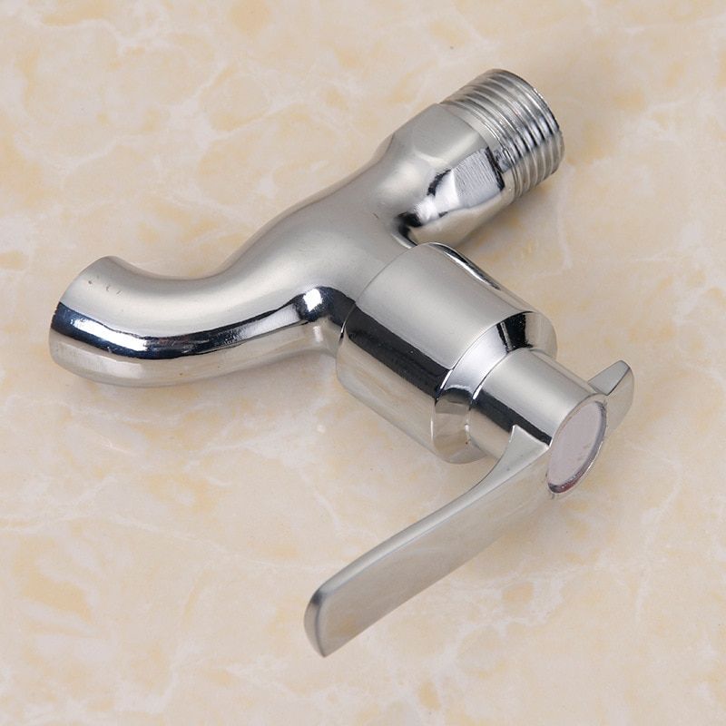 1Pc Faucet Handle Bathroom Kitchen Chrome Plated Taps Cartridge Replacement Parts Dish Basin Switch Hot Cold Water Accessories 1Pc C Zinc Alloy
