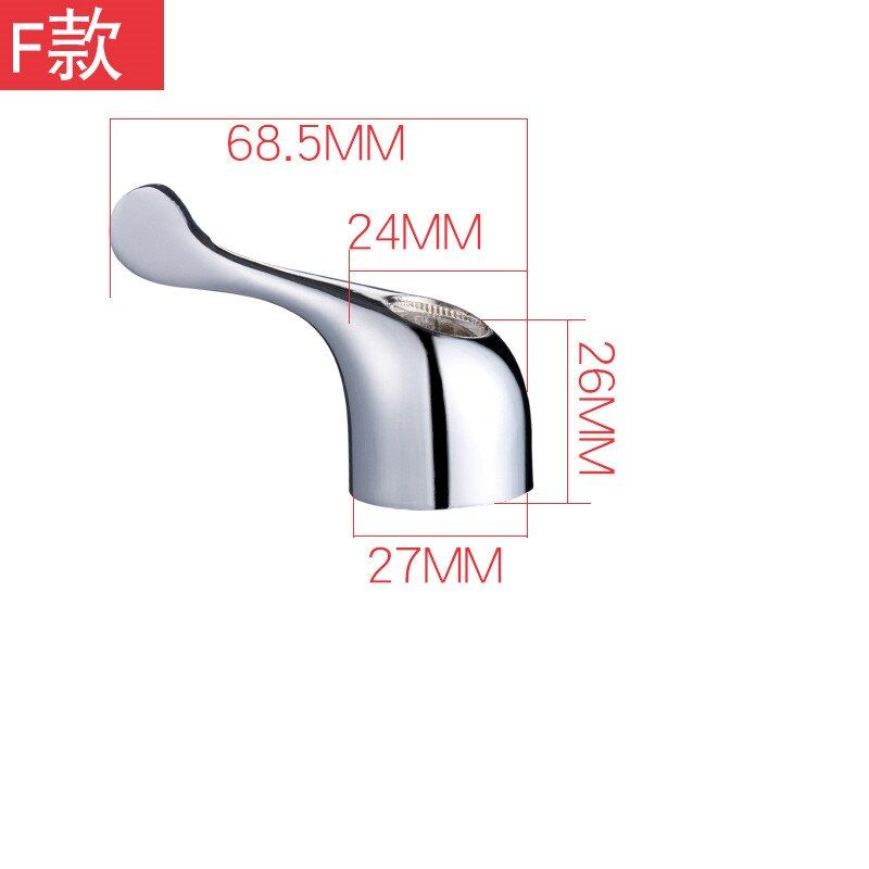 1Pc Faucet Handle Bathroom Kitchen Chrome Plated Taps Cartridge Replacement Parts Dish Basin Switch Hot Cold Water Accessories 1Pc C Zinc Alloy